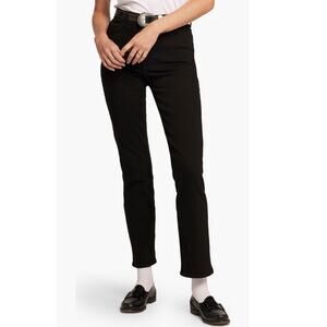 Current/Elliott Womens 28 The Soulmate High Waist Straight Leg Jeans Black NEW